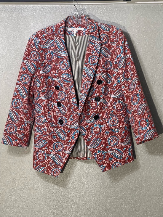 Veronica Beard Jackets & Blazers - Veronica Beard Empire Dickey Jacket Red & Blue Floral - Size 10